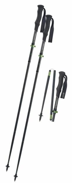Komperdell Cross Stick Trekking Poles - Pair - Black/Green