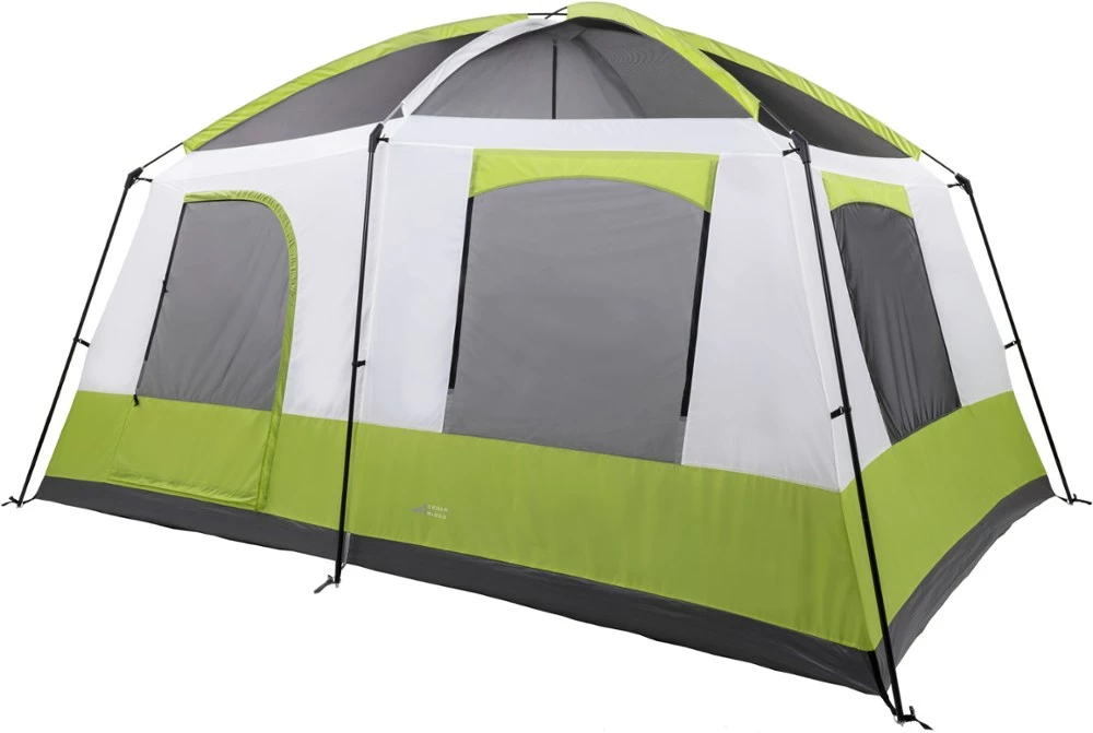 Cedar Ridge Ironwood Two-Room Tent - Gray/Citrus 1 Cedar Ridge Ironwood Two-Room Tent - Gray/Citrus
