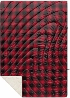 Rumpl Sherpa Puffy Blanket - Ombre Plaid