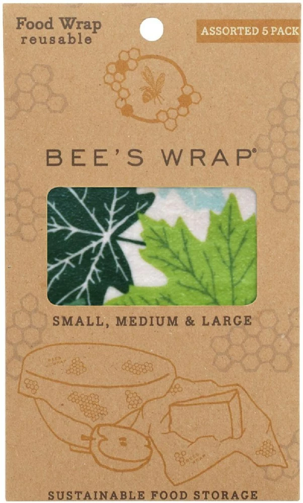 Bee's Wrap Forest Floor Print Wraps - Set of 5 2 Bee's Wrap Forest Floor Print Wraps - Set of 5 - Image 2