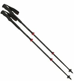 Komperdell Carbon C3 Pro Compact Trekking Poles - Pair - Black/Red