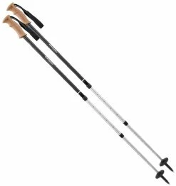 Komperdell Mountaineer Antishock Cork Trekking Poles - Pair - Gray