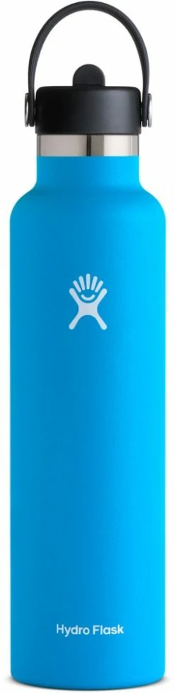 Hydro Flask Standard-Mouth Vacuum Water Bottle with Flex Straw Cap - 24 fl. oz. -Camp & Hike Deals Shop b6b1a123 ebec 4cf0 a06e e5a52fdb01af