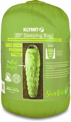 Klymit 20F Synthetic Sleeping Bag -Camp & Hike Deals Shop bd6f5358 ffab 45ca ae82 8c2eb5aa78f8