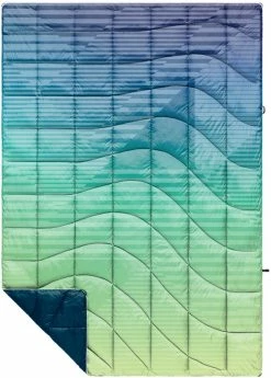 Rumpl NanoLoft Puffy Blanket - Patch Fade Cool